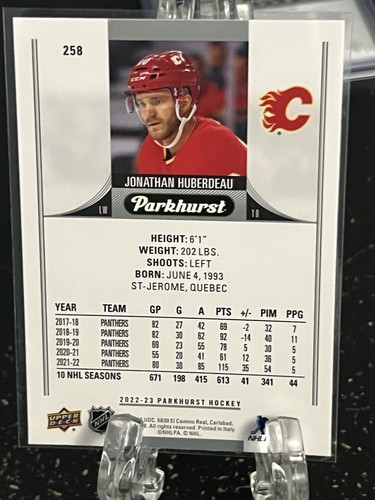 JONATHAN HUBERDEAU---2022-23 PARKHURST---CALGARY FLAMES---FREE SHIPPING - Picture 2 of 2
