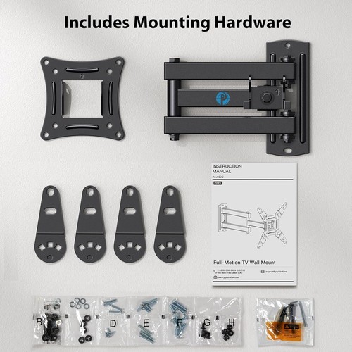 ReSo Full Motion TV Wall Mount Bracket 42 Inch TVs & Monitors up to 44 lbs - Picture 7 of 11