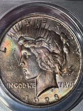1923 $1 Peace Dollar ANACS MS62 Toned #7912411