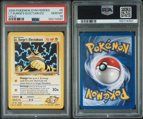 Lt. Surge’s Electabuzz Holo Rare 6/132 2000 Pokemon Gym Heroes English WOTC - Picture 3 of 3