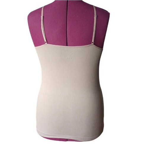 2X/3X Mocha Seamless Camisole with Adjustable Straps Plus Size Neutral - Imagen 5 de 12