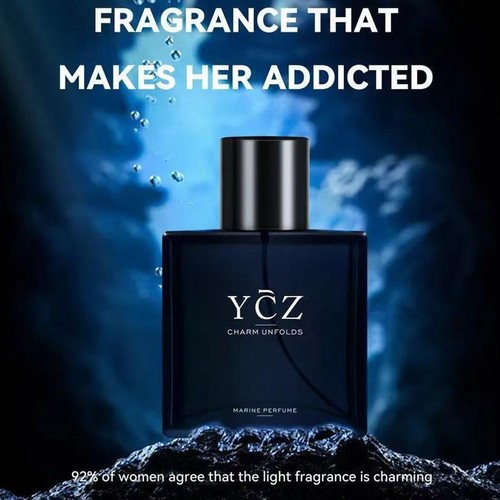 50ml YCZ Charm displiega Botellas Eau Parfum Hombre Midnight Marine, NUOVO - Foto 4 di 12