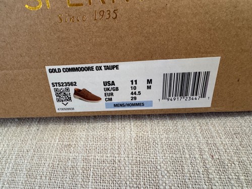 Gold Sperry Commodore Ox Taupe Größe 11M Schuh - Bild 6 von 6