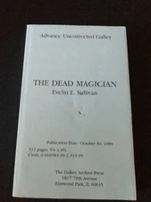 Uncorrected Proof - Dead Magician  by Evelin E Sullivan 1989 PB ARC 