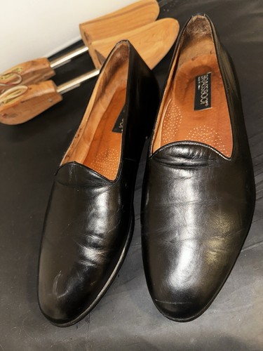 Brassboot Men’s Dress Shoes Black Leather Size 13 US Made In Spain - Picture 2 of 14