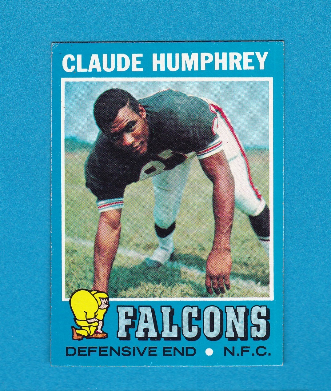1971 TOPPS FOOTBALL SET BREAK 218 CLAUDE HUMPHREY FALCONS EXMT