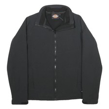 DICKIES Womens Black Jacket S Polyester Blend Plain Zip Workwear