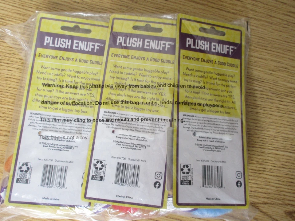 Multipet Duckworth Chirriante Peluche Interactivo Juego Perro Juguete Mini 5" Patos 3pk Nuevo Foto 4 de 4