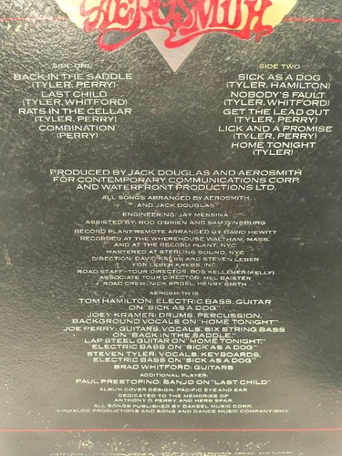 Aerosmith "Rocks" Original Vinyl Record Album LP AL 34165 1976 Columbia CBS Inc. - Foto 5 di 11