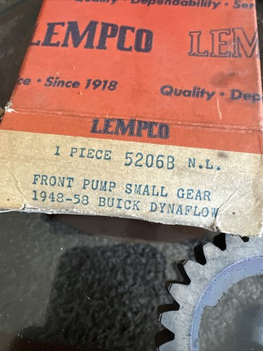 Bomba delantera nueva de Lote Antiguo Lempco 1 pieza engranaje pequeño 1948-58 Buick Dynaflow - Imagen 3 de 4