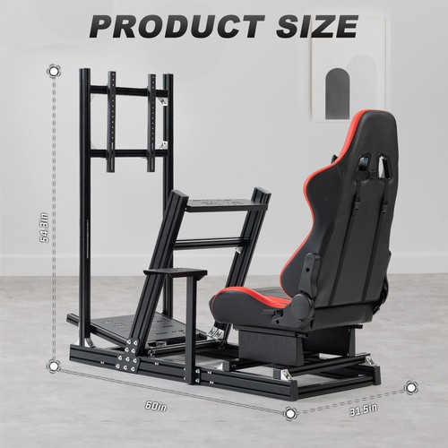 Hottoby Racing Game Simulation Stand Con Sedile E Supporto TV Compatibile - Afbeelding 24 van 36