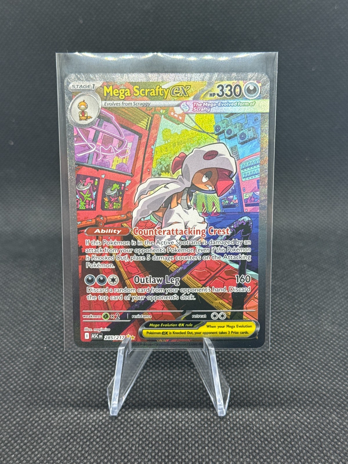 2026 Pokemon Ascended Heroes Special Illustration Rare Mega Scrafty ex 285/217