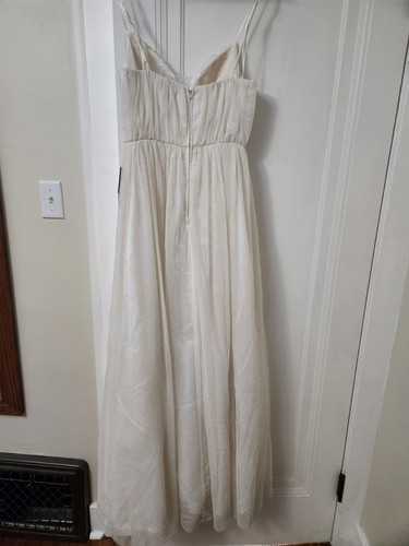 Teeze Me Juniors' Full Length Glitter Gown White Size 3/4 NWT Prom Formal - Picture 7 of 12