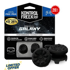 Image of KONTROL FREEK | GALAXY BLACK (PS4 & PS5) | 2 PERFORMANCE THUMBSTICKS | UK STOCK