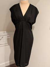 Tahari ASL "Sydney" Black  Knit Dress Neiman Marcus Size Large 