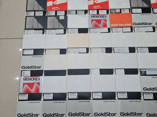 100+ disquettes 5,25" 5 1/4 pouces BBC Commodore CP/M GoldStar Memorex BASF - Photo 4/14