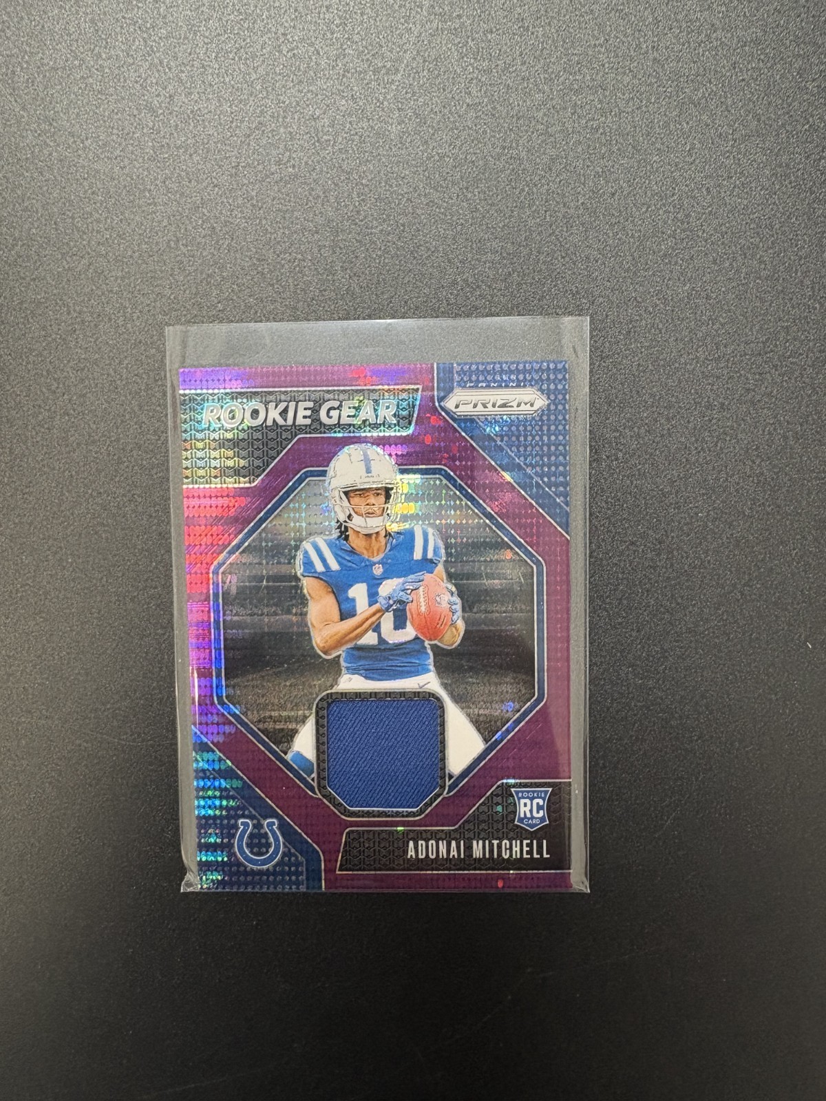 2024 Panini Prizm - Rookie Gear Adonai Mitchell #RG-AML Purple Prizm (MEM, RC)