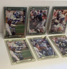 1990 Pro Set Dallas Cowboys 6 Card Lot - Troy Aikman Starters Football Cards