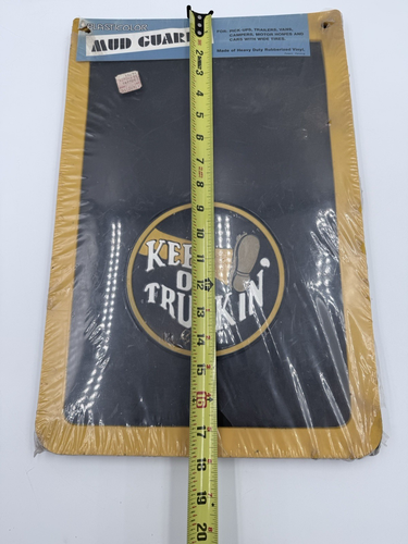 Vintage Keep On Truckin Plasticolor Mud Flaps Mud Guards 18x12 Sealed New NOS - Picture 8 of 9