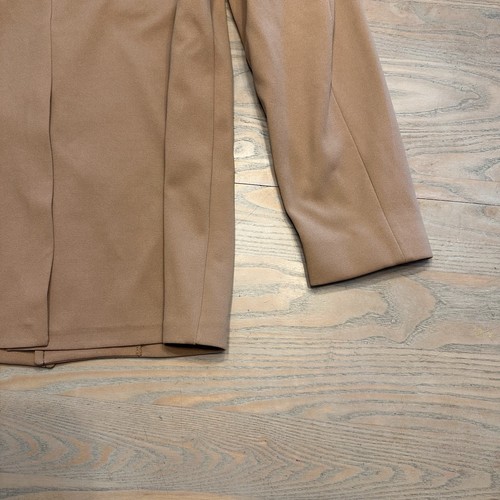 Vintage 60s 70s Leisure Suit Jacket Blazer Coat Disco Mens Size 40 R Beige Tan - Picture 19 of 20