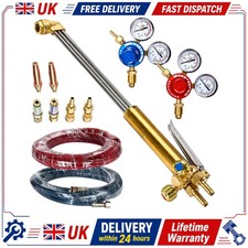 Oxy Propane Gas Cutting Torch Kit Oxygen Flame Cutter Hose Oxy Regulator Kit