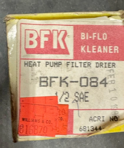 ALCO BFK-084  BFK084 1/2" SAE CONNECTIONS NEW FILTER DRIER HVAC HEAT PUMP BI-FLO