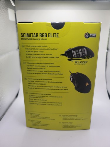 CORSAIR SCIMITAR RGB ELITE Optical MOBA/MMO Gaming Mouse - Black (CH-9304211-NA) - Bild 3 von 5