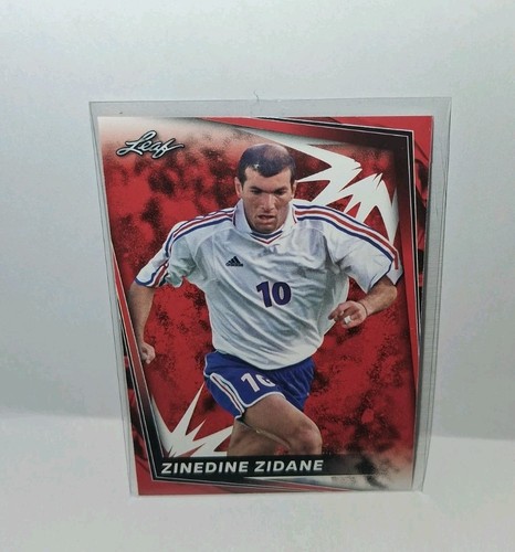 2024 Leaf Soccer #9 Zinedine Zidane - Red Gold Parallel - HOF - Near Mint + - Bild 1 von 2