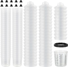 Disposable Paint Spray Gun Cups Liners and Lid System 22 OZ / 650ML