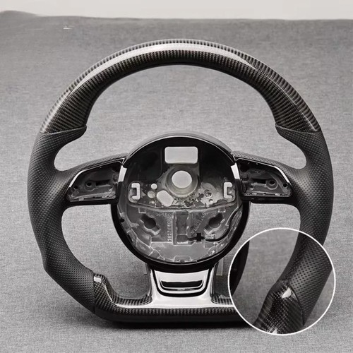 Volante de fibra de carbono para Audi A7 A6 RS6 RS7 A3 B8 A4 S5 S6 S7 S8 RS3 RS4 - Imagen 1 de 6