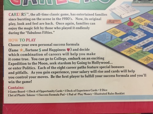 Careers Board Game Fame, Fortune & Happiness by Winning Moves Games 2007 - New - Picture 3 of 19