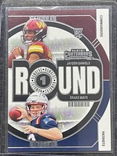 2024 Panini Contenders #1 Drake Maye / Jayden Daniels Round Numbers