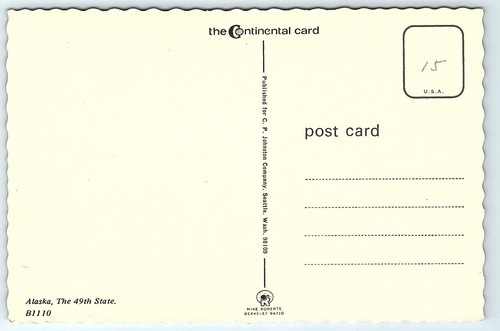Alaskas Flagge Gedicht von Marie Drake Alaska AK UNP Chrom kontinentale Postkarte - Bild 2 von 2