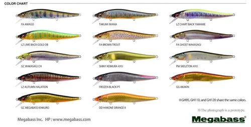 Megabass Great Hunting 110 Jerkbait - Choose Color