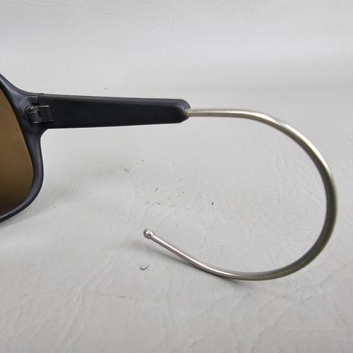 Vintage 80's CEBE 3000 Shield Sunglasses Black White Wrap Around Ear - Picture 6 of 10