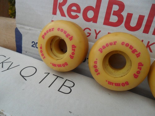 BARN FIND PACER COUGH DROPS 50MM vintage skateboard wheels dry attic find 80's - Picture 5 of 10