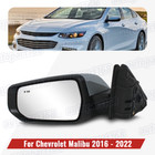 For Chevrolet Malibu 2016-2022 Left 12-pin Heated Mirror W/ Blind Spot Paintable