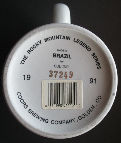 Coors Stein "The Rocky Mountain Legend" 1991 - Picture 7 of 7