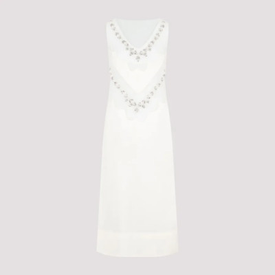 Women's Simone Rocha Embellished Feather Tie Slip Dress, Style#7159BF0514, SZ 10