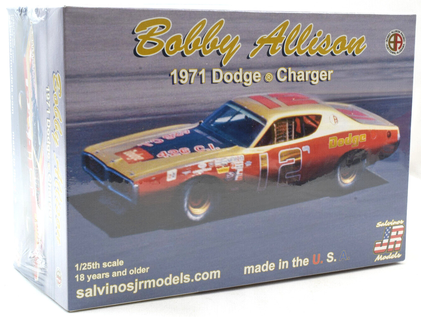 Salvino JR Models Bobby Allison 1971 Dodge Charger Масштаб 1/25 Модель Автомобильный комплект