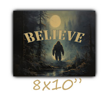 Sasquatch Believe Art Print Bigfoot Poster Artwork Wall Decor Gift