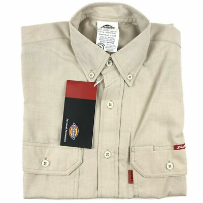 DICKIES ARBEITSHEMD LANGARM LEICHT FEUERFEST HELLBRAUN FR5000 SM R