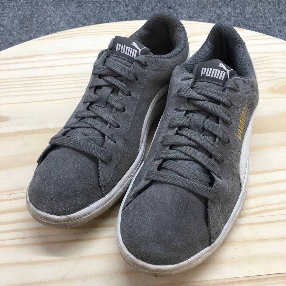 Puma туфли женщин 7,5 Vikky классический низкий кроссовок 362624 серый замшевый шнурует вверх - Изображение 3 из 4