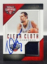 RYAN ANDERSON Signed 2014-15 Totally Certified Clear Cloth Red Jersey #37