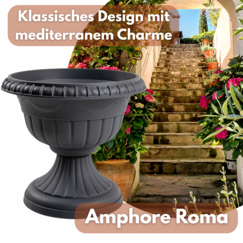 ∅ 25-46 cm maceta husillo de flores cuenco maceta Roma, terracota | antracita - Imagen 12 de 16