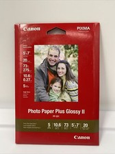 Canon Pixma Photo Paper Plus Glossy II 5”x7”   20 Sheets PP-201 Inkjet