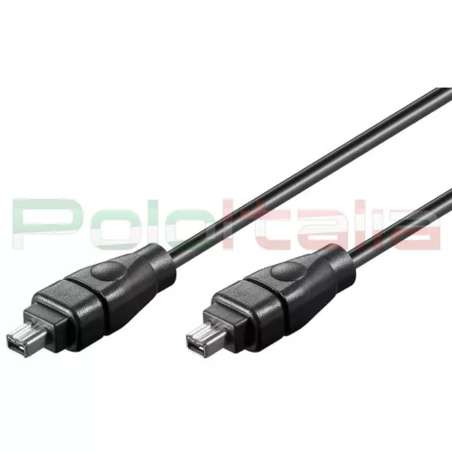 Cavo 1,8m FIREWIRE da 4 a 4 pin 400 IEEE 1394 per dati pc foto Jvc Nikon mini dv