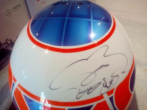 CASCO- HELMET JANSON BATTON BAR-HONDA F1 AUTOGRAFATO STUPENDO RARISSIMO - Foto 5 di 14