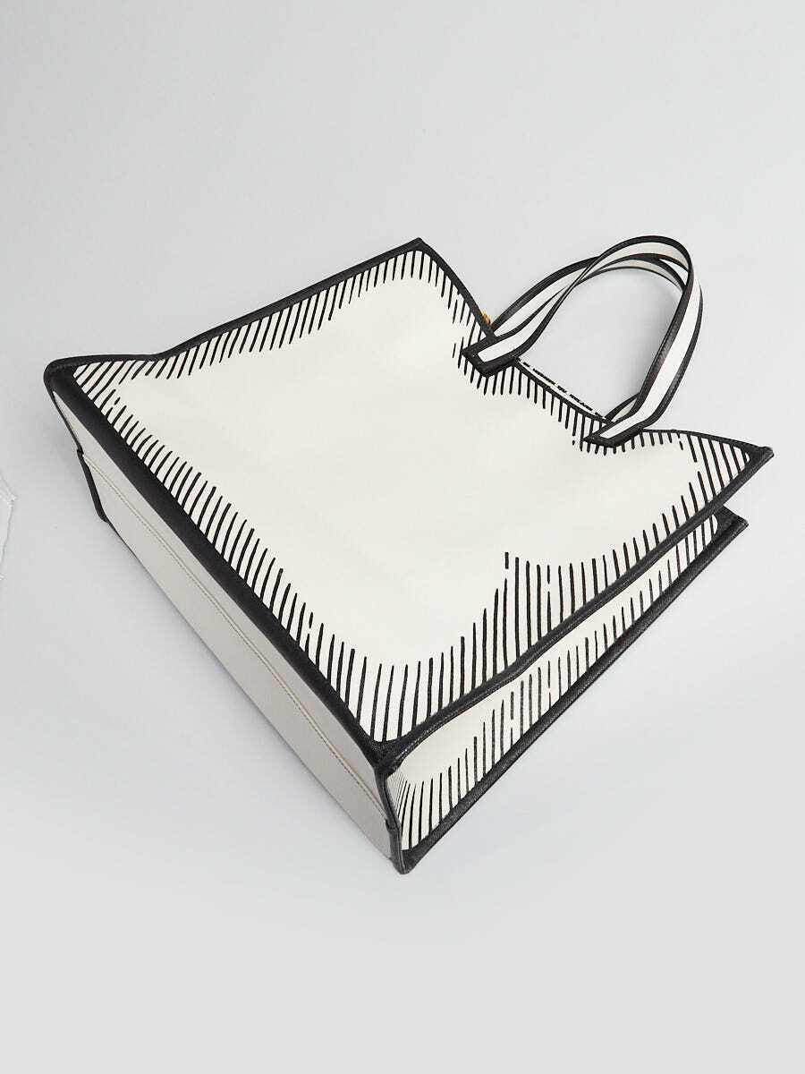 Fendi White/Black Calfskin Leather Joshua Vides By the Way
