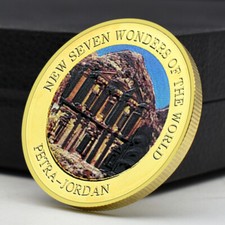 Petra Jordan 2007 New Seven Wonders of The World Metal Ornament Gold Memory Coin
